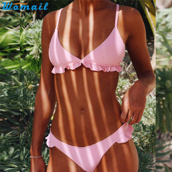 Womail Push-Up Padded Bikini Set for Women - Stylish Beach Swimwear